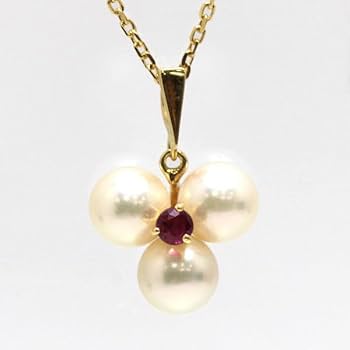 Amazon.co.jp: MIKIMOTO ミキモト パール&ルビーネックレス 約